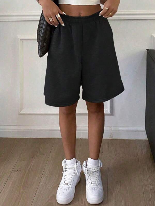 1 Stück Mädchen/Teenager Lässige Shorts mit locker sitzenden Taschen, bequemer Milchseide für Innen- und Außenbereich, geeignet für Frühling/Sommer/Herbst