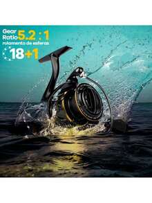 Molinete de Pesca HD1000-7000 - Metal EVA com Arraste 10kg para Água Salgada e Mar - JL 200 - Visão 2