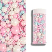 85克/3盎司蛋糕装饰带圆珠，生日蛋糕装饰挂饰，饼干装饰，纸杯蛋糕，甜甜圈，棒棒糖撒点，适用场景生日派对，婚宴，节日派对，甜点装饰 - 彩色 - 查看 20