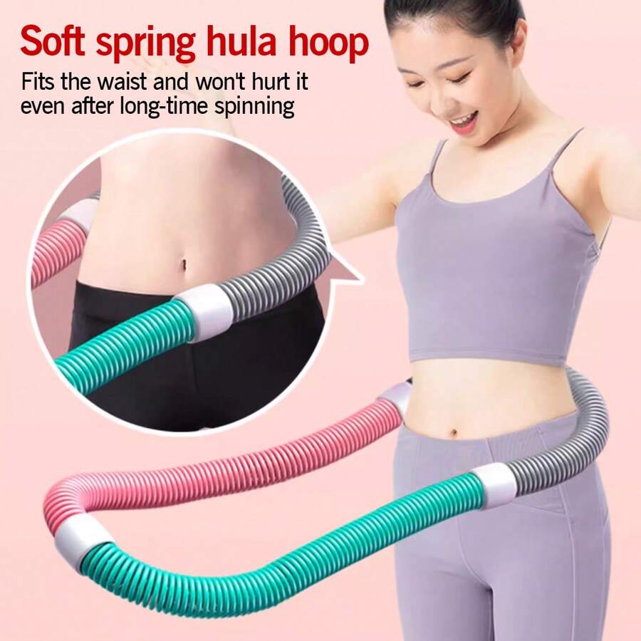 1pc 1kg/1.5kg Optional Spring Exercise Hoop, Soft Exercise Hoop For Core Workout, Won''t Hurt Waist, Women Indoor Fitness Equipment