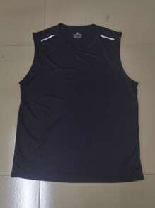 4pcs Pack Men's Quick Dry Fitness Tank Tops, Multicolor Assorted, With Reflective Strips For Outdoor Sports & Night Running Safety