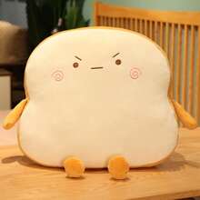 吐司面包毛绒填充枕头趣味食物毛绒玩具枕头小可爱毛绒沙发枕头儿童家居装饰