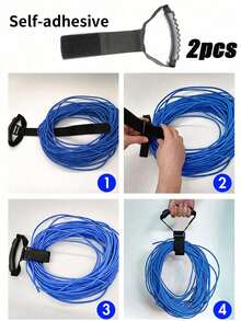 1/2 件重型存储带，带钩环，用于花园软管、延长线、电缆、车库、船、配件的手柄 - 彩色 - 查看 10