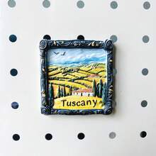 1pc Resin Fridge Magnet With Italy Landmark Designs (Florence, Venice, Tuscany, Missouri, Amalfi Coast, Rome, Sicily), Travel Souvenir Wall Decor Magnetic Sticker, Gift For Kitchen, Bedroom, Storage Cabinet, Italy Trip - Multicolor - View 9