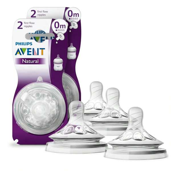 Avent Natural First Flow Nipple, 4 Pack, SCF657\/43