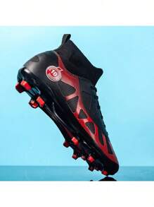 男士足球釘鞋,專業訓練高筒足球鞋,適合草坪和室內運動