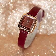 1 szt. CILOA Brand Minimalistyczny design damski zegarek kwarcowy wodoodporny - Burgund - Zobacz 3