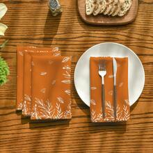 4/6/8 件秋季布餐巾 18 X 18 英寸，感恩节秋收橙色野花派对晚宴装饰可洗餐巾 - 彩色 - 查看 8