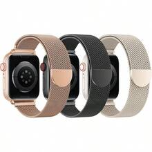Smart Watch Strap - Champagne Gold+Black+Starlight - View 13