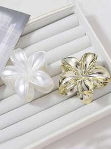 2 piezas Pinzas de pelo de 6 cm/2.36 pulgadas Flor de acrílico grande Pinza de pelo elegante y delicada Clip decorativo para moño Accesorio de pelo versátil para uso diario Decoración de pelo dulce y fresca Adecuado para accesorios de pelo diarios, artículos escolares, accesorios de otoño e invierno para vacaciones Mujer