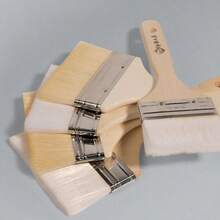 4.7厘米宽木柄软毛羊毛油漆刷，适用于水性和油性涂料