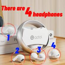 Asus High-Quality Sound, Long Battery Life, Large Battery Capacity, Noise Reduction, Clip-On And In-Ear Style, Sports Wireless Dual-Purpose Headphones - White - View 2