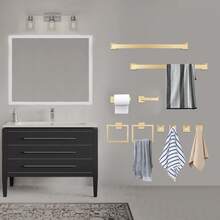 WANLECY Portasalviette - Dorato - Visualizzare 2