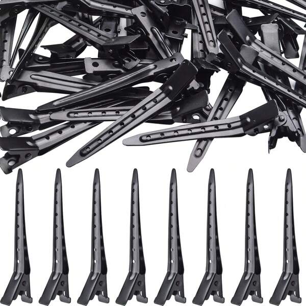 5 Stücke/10 Stücke/15 Stücke/20 Stücke Metall Haarteiler Clip Set, Lockenklemmen für Frauen Entenbill Haarclips, Alligatorclips, Metall Haarclips, Rückkehr zur Schule, Reise Urlaubsartikel, Haarzubehör für Frauen
