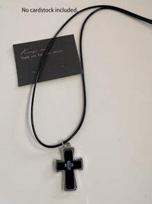 1 buc Punk Rock negru inima cruce pandantiv lanț colier pentru bărbați și femei cool hip hop stradă vintage anii '90 Y2K grunge goth accesorii