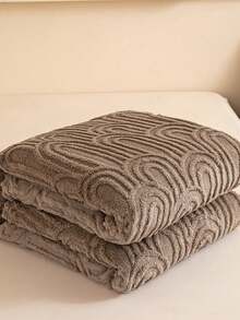 Double-Sided Taffeta Flocking Solid Color Bedspread Blanket, Modern Polyester Jacquard Weave Blanket, Machine Washable, Suitable For Bedroom, Sofa, Living Room, Napping, Gift,Fall Decor,Autumn Decor,Room Decor - Coffee Brown - View 6