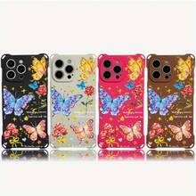 Funda para teléfono 1 pieza El diseño del patrón de pintura al óleo tiene cuatro esquinas que se pueden usar para colgar la funda del teléfono S. Es adecuado 16 Plus 12 Pro 14 13 15 Fundas blandas impresas de TPU - Colores mixtos 1 - Ver 5