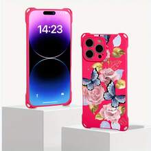 Funda para teléfono 1 pieza El diseño azul y de patrón de las cuatro esquinas se puede utilizar para colgar el teléfono, adecuado para el TPU impreso suave de 13 Pro 15 Plus 14 16 12 - Colores mixtos 1 - Ver 6