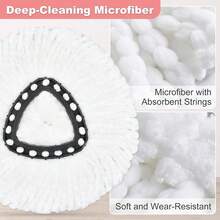 4Pcs Mop Heads Replacements For O-Cedar,1 Scrub Brush 1 Mop Base And 20Pcs Floor Cleaner Combo Set Compatible With Ocedar