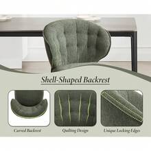 Chairus Kitchen Dining Chairs Set Of 2 Upholstered Side Chair In Chenille Fabric Comfortable Dining Room Chairs With Metal Legs - Green - View 7