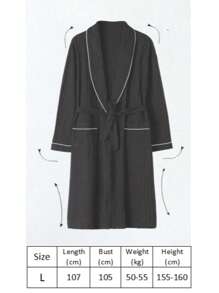 Hochwertige neue Herren Bademantel, langärmelig, leicht, atmungsaktiv, weich und bequem, geeignet für Frühling, Sommer, Herbst