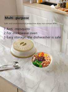 Silicone Microwave Splatter Cover, Microwave Cover For Food Fruit Drainer, Microwave Food Cover, Microwave Plate Cover, Microwave Lid, Kitchen Essentials, Dishwasher Safe Silicone Microwave Splatter Cover High Temperature Resistant Foldable