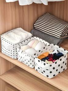 1 件圣诞迷你亚麻收纳盒，桌面收纳篮，用于内衣、化妆品、秋冬可折叠布艺收纳盒，适合囤积衣服、袜子，适合万圣节 - 彩色 - 查看 1