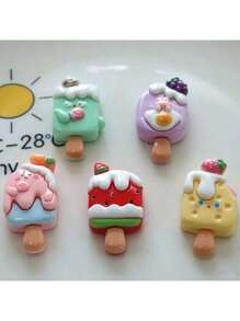 5 Stücke süße Cartoon Eis Kühlschrankmagnet, personalisierte Kühlschrankmagnet geeignet für Küche, Büro, Whiteboard, Lagerschrank, Geschirrspüler, Heim- und Küchedekoration, Muttertagsgeschenk