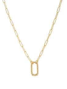 1pc Simple Fashion Love Looped Ring Pentagonal Star Looped Ring Oval Looped Ring Fried Dough Twists Looped Ring Chain Necklace, Can Be Used For DIY Women's Necklace, Electroplated 18K Gold Waterproof Sweatproof, Suitable For Daily Use, Women's Jewelry, DIY Accessories