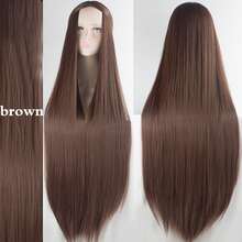 100cm Long Straight Synthetic Lolita Wig For Halloween Party Cosplay, Available In Gold, Blue, Red, Pink, Green, Purple, Suitable For Women Halloween Party - Multicolor - View 18