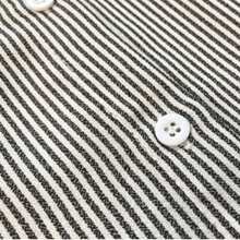 Versátil camisa a rayas mujeres diseño sentido nicho luz superior suelta camisa - Negro - Ver 6