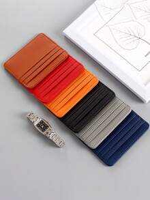 1pc Men's Stylish Class Elegant Compact Leather Wallet Multi-Card & Coin Holder ,Multiple Card Slots, Suitable For Daily Use Formal/Business Formal Valentine's Day Ideas