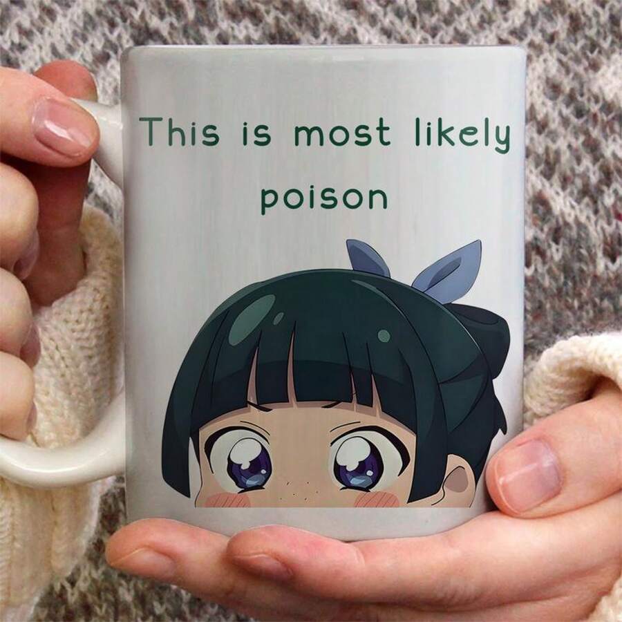 Apothecary Diaries MaoMao Mug, This Is Most Likely Poison, Funny Cute Anime Mug, Ceramic Mug, Otaku Fan - Ani10067 Drinkware Beverage - trắng - Xem 1