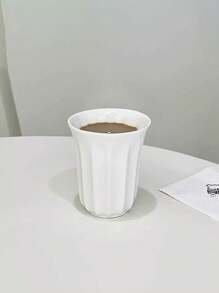 1pc Vintage Minimalist Striped Solid Color Ceramic Mug, High-Quality Solid Color Coffee Cup, Suitable For Drinking Water, Milk, Oatmeal, Tea, Juice, Breakfast, Coffee, Beverages, Etc. Applicable For Cafes, Home, Restaurants, Parties, Balls, Offices. Great Gift For Father's Day, Mother's Day, Friends, Boyfriends/Girlfriends, Family, Teachers, Colleagues, Wedding, Housewarming.