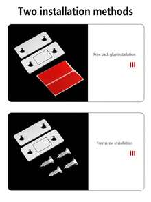 Ultra-Thin Cabinet Door Magnetic Adsorption Drawer Door Cabinet Door Magnetic Adsorption Door Latch, Kitchen Wardrobe Door Magnetic Adsorption Closer - Silver - View 8