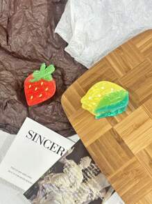 Hair Clips Claw Clips 1pc Lemon, Orange, Strawberry, Watermelon, Grape Fruit Decoration Mini Hair Clip, Acrylic Sweet Hair Claws, Festive Hair Accessories, School Stuff, College Autumn Accessories Fall Winter For Vacation Outfits Woman