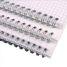 Quaderno a spirale con griglia grande, quaderno a spirale, mini quaderno, griglia spessa, quaderno semplice per studenti e laureati, quaderno con copertina trasparente - adatto per studio, ufficio, scrittura e disegno, forniture scolastiche, ritorno a scuola