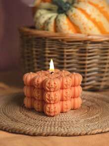 Moldes de 1/3 calabaza y moldes de fantasma, molde de silicona para hacer velas aromáticas de Halloween, molde DIY artesanal de decoración de calabaza y fantasma, molde de yeso - Blanco - Ver 3