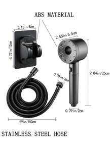 Pressurized Handheld Shower Head, 5 Adjustable Modes Of Water Shower Head, Circular Shower Head, Shower Head, Shower Head, Bathroom Hardware, Bathroom Accessories, Upgrade Your Shower Experience