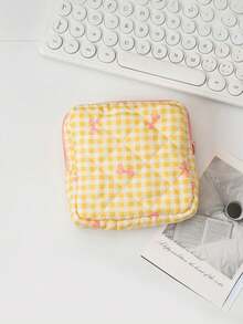 1个花卉卫生棉条收纳袋，便携式旅行包，零钱包，口红收纳袋。时尚化妆包，可收纳卫生巾和纸巾，适用于度假海滩、浴室收纳、卧室收纳，大容量 - 彩色 - 查看 28