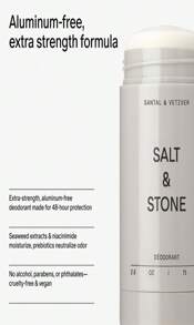 Desodorante SALT & STONE | Desodorante natural extra fuerte para mujeres y hombres | Sin aluminio con extractos de algas marinas, manteca de karité y probióticos (Rosa negra y oud - 26 fl oz)