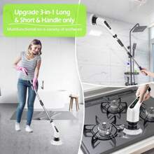 Electric Spin Scrubber, Cordless Motorized Cleaning Brush And Seven Interchangeable Brush Heads, Handheld Power Shower Scrubber Cordless, Suitable For Wall, Floor, Tile, Bathtub, Kitchen, Bathroom