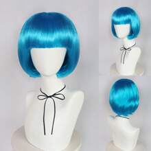 Fashion Women's BoBo Wigs, Short Straight Hair With Bangs Wigs, Multiple Pastel Colors Bob Anime Cosplay Wigs For Party Costume Wigs For Ladies, Pink Green Black Blonde Red Brown Blue White Purple Orange Yellow Rainbow Colorful Hairpiece For Holiday Comic Con Exhibition Celebration Daily Wigs For Birthday Gifts, Sassy Rockabilly Punk Cool Unique Rock & Roll 80s Wig