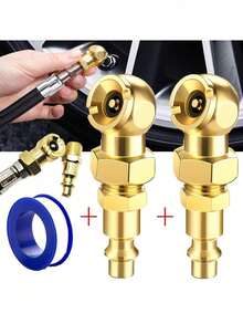2PCS Universal Car Tire Valve Clip Solid Metal Quick Inflat Nozzle Tire Pump Nozzle For Truck Motorcycles - Single Style - View 1