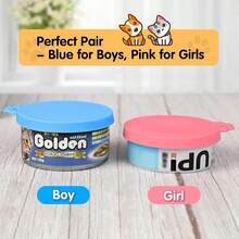 Lydia&#39;S  2 Pack Pet Food Can Covers, Universal Silicone Can Lids For Dog &Amp; Cat Food, Fits Most Standard Size Food Cans,  &Amp; Dishwasher Safe (Blue + Orange)