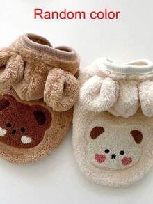 1pc Warm Pet Winter Clothing Suitable For 8.5kg Pet Breeds Like Teddy, Poodle, Pomeranian, Yorkshire Terrier, Puppy - Random Color - Multicolor - View 2