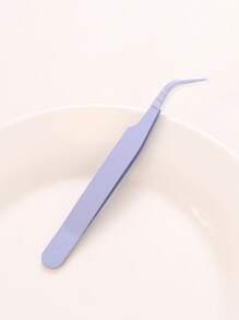 1pc Colored Pointed Tip Tweezer, Macaroon Pink Color Eyelash Crafting Hand Account Stainless Steel Tweezer