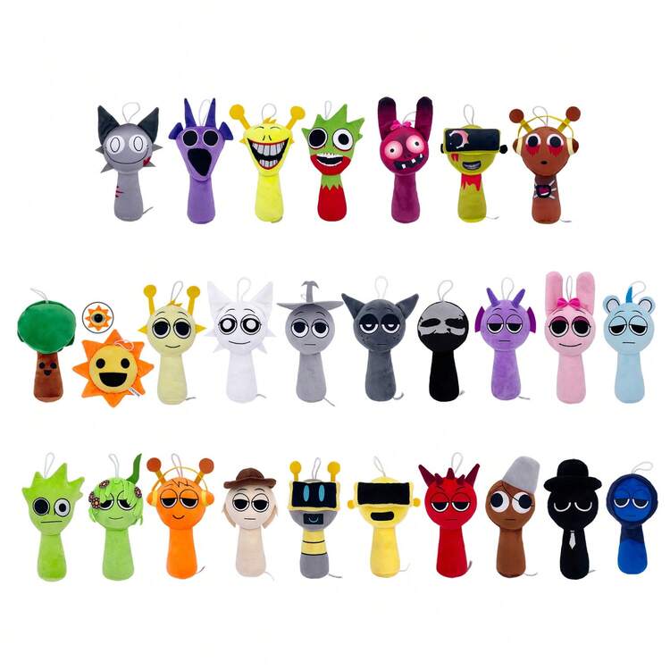 1 pieza Muñeco de peluche Sprunki Rhythm Box 2026 - Regalo de cumpleaños - Regalo perfecto - Regalo de Pascua - Regalo festivo - Presente - Multicolor - Añade 1
