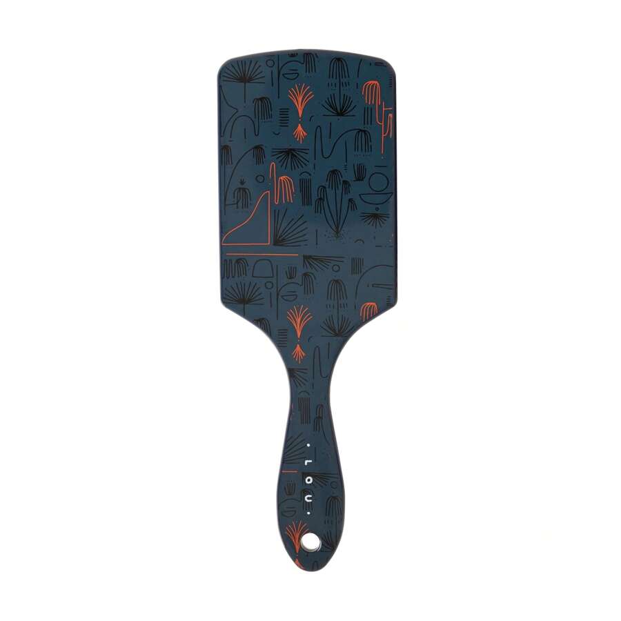 Tru X Hola Lou Collab Ouchless® Detangling Printed Paddle Brush Blue, 1 CT - 預設 - 查看 1
