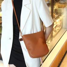 Women Shoulder Bags - 卡其 - 查看 4